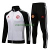 Manchester United Ensemble Vestes d'Entraînement 22-23 Blanche Noire Pour Homme